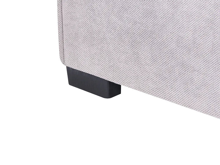 Corner Sofa Bed 3 Seater with Storage Fabric Grey Left Hand Brittanni