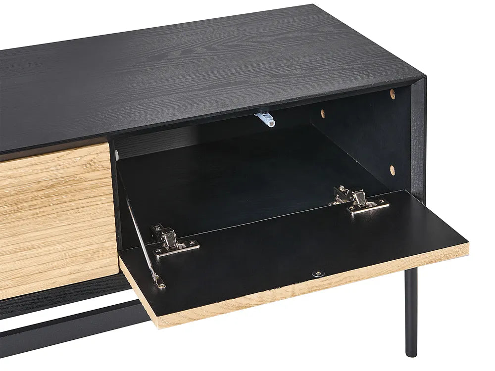 TV Stand Black/ Light Brown Luelle