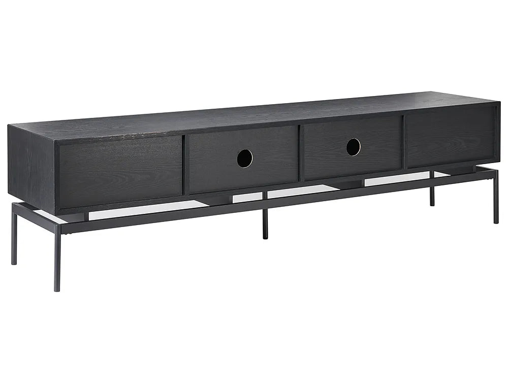 TV Stand Black/ Light Brown Luelle