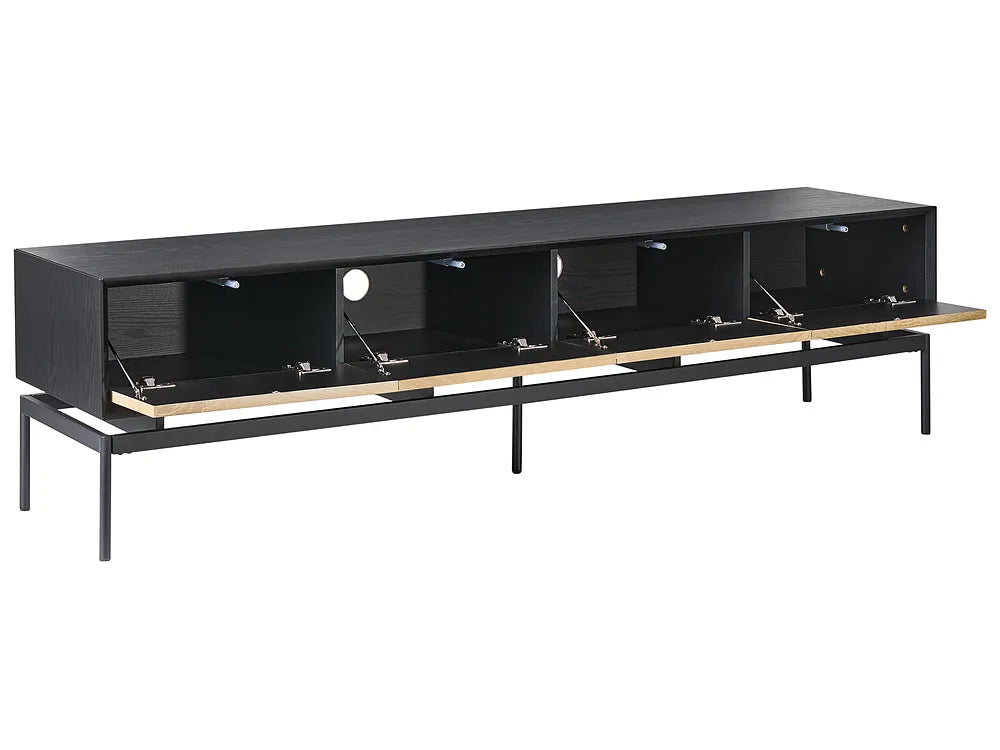 TV Stand Black/ Light Brown Luelle