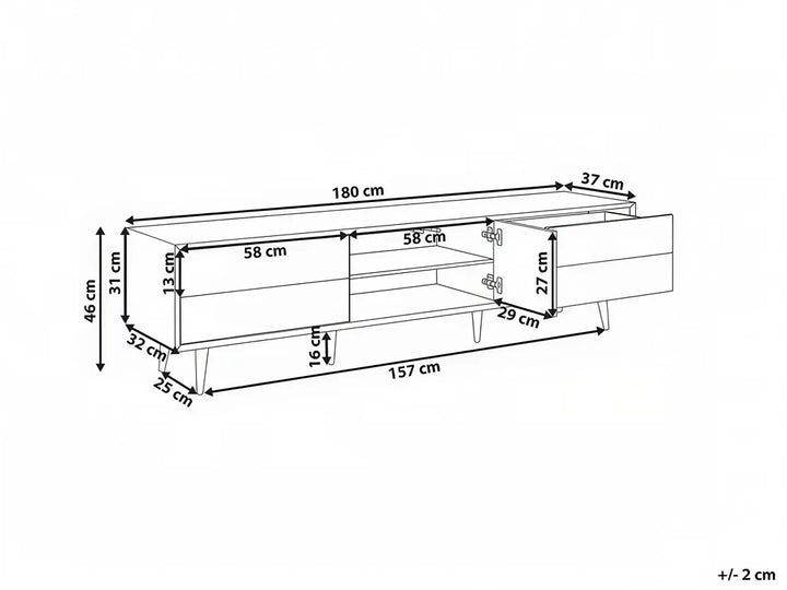 TV Stand Light Brown Kimblery
