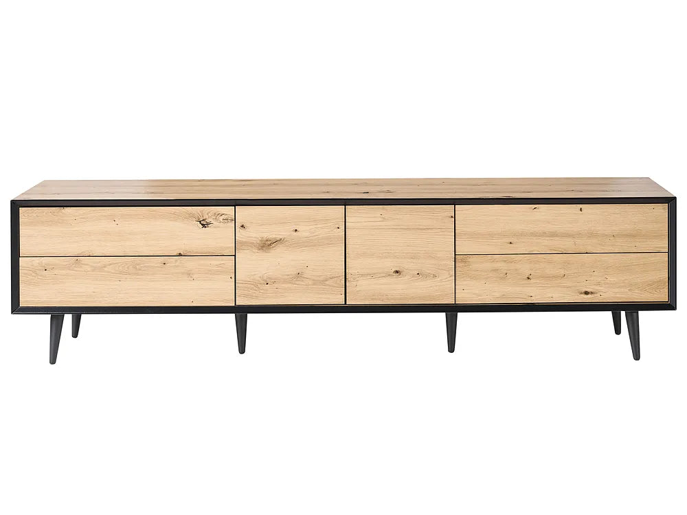 Round off-white side table
