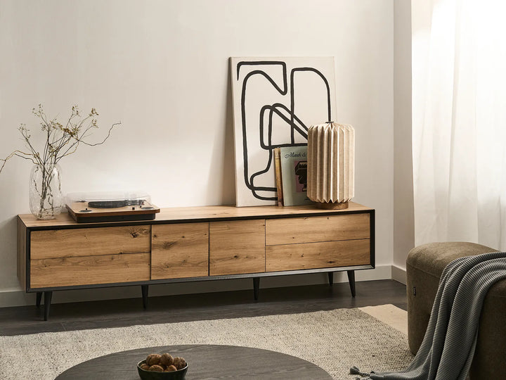 Off-white metal side table