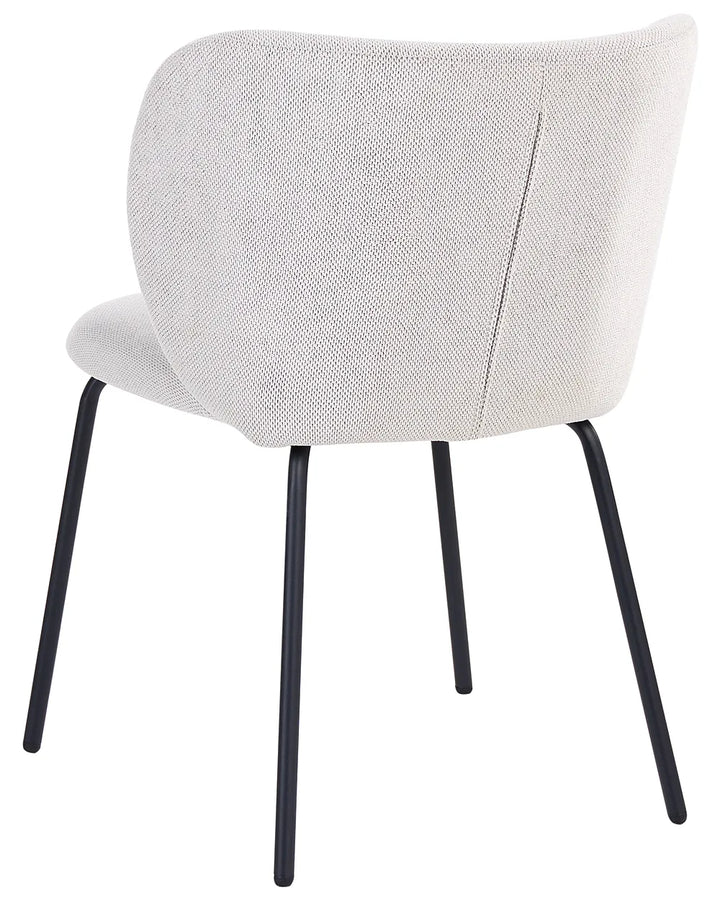 Set of 2 Dining Chairs Fabric Off-White Amherst