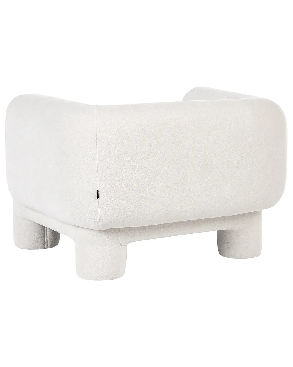 Living Room Set 6 Seater with Ottoman Fabric White Latichia
