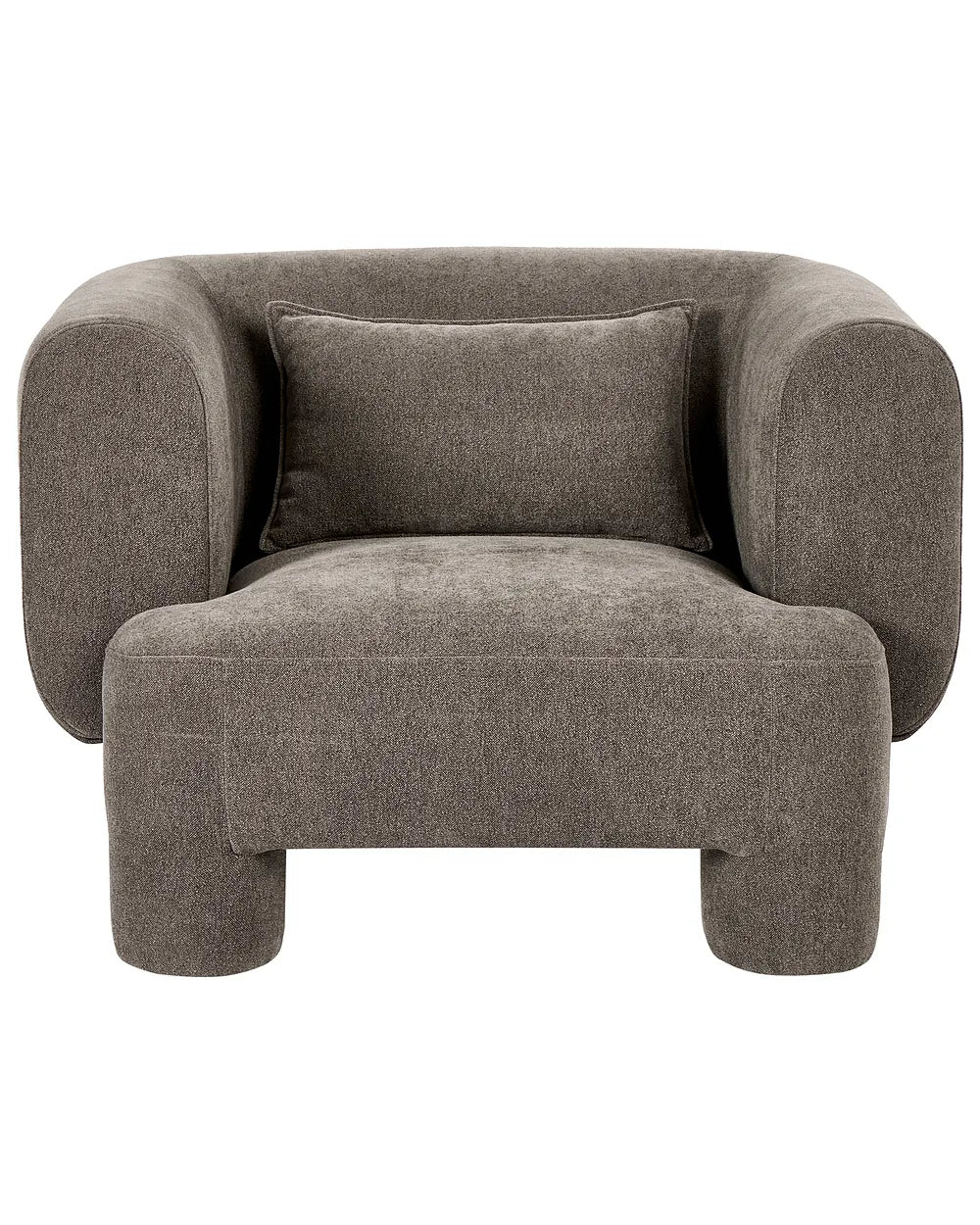 Living Room Set 6 Seater with Ottoman Fabric Brown Latichia