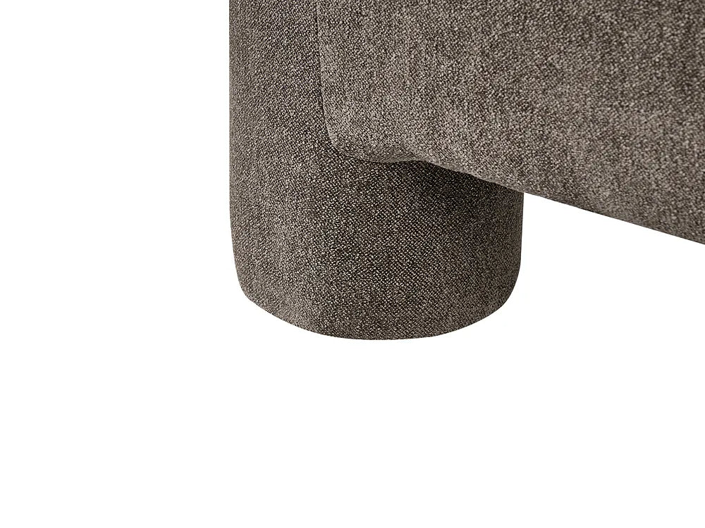 Living Room Set 6 Seater with Ottoman Fabric Brown Latichia