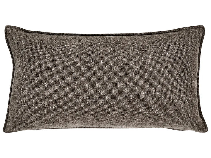Living Room Set 6 Seater with Ottoman Fabric Brown Latichia