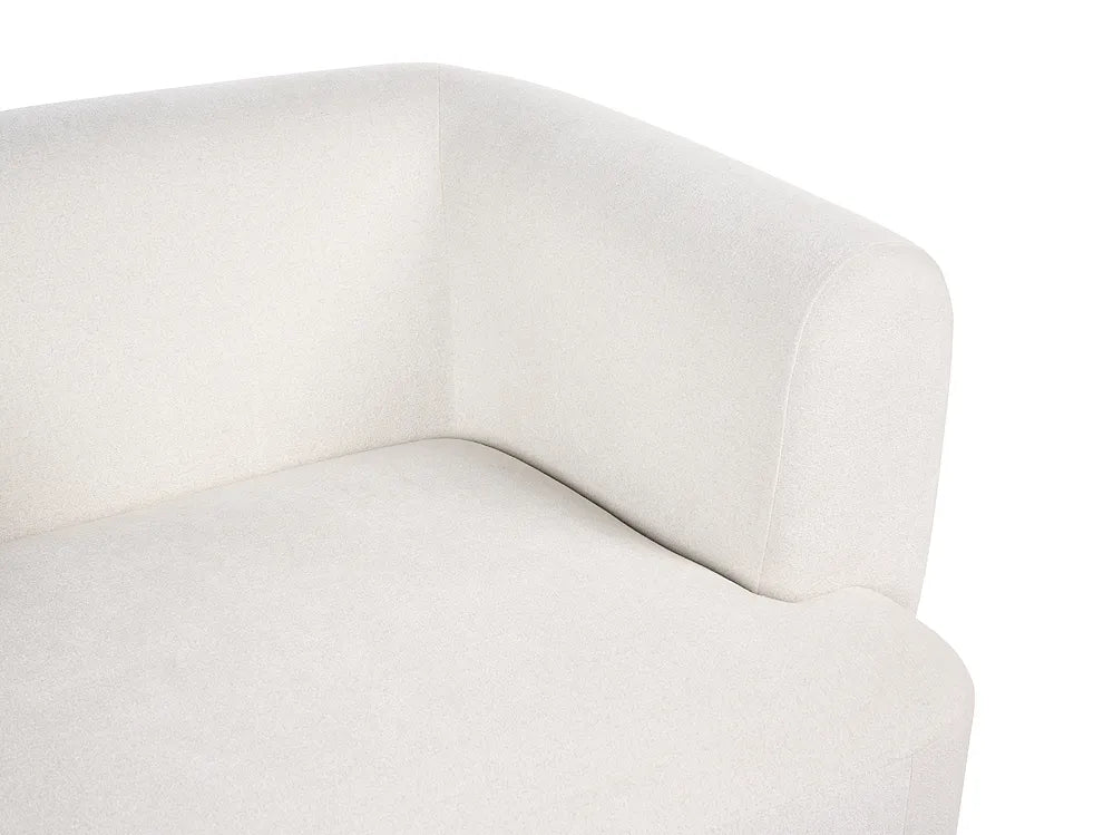 Living Room Set 6 Seater with Ottoman Fabric White Latichia