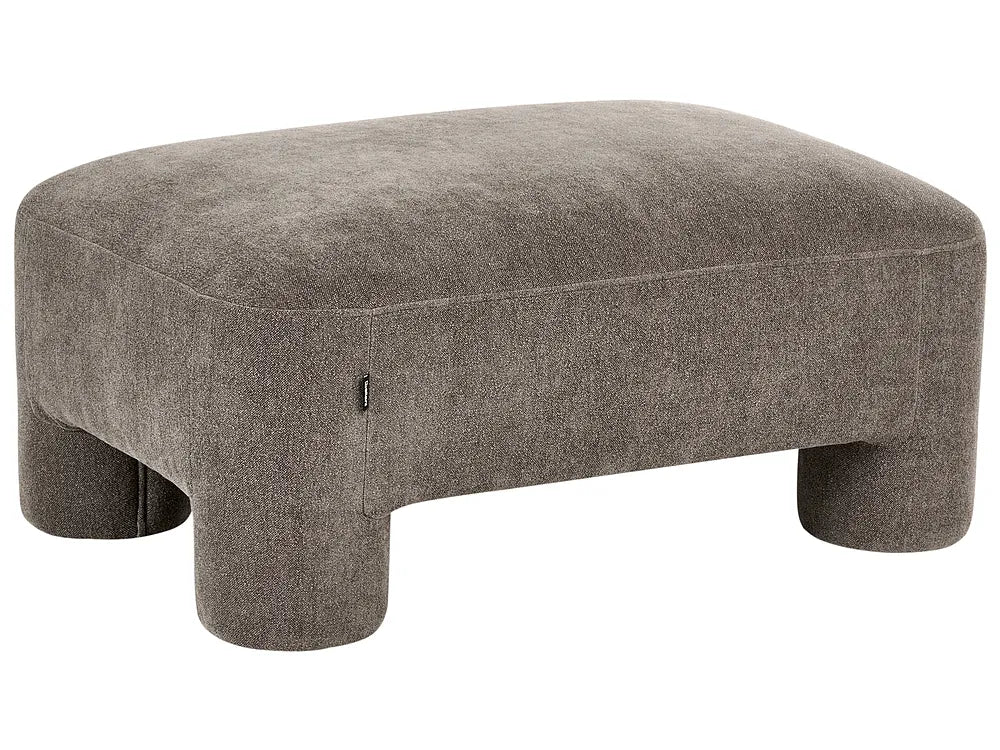 Living Room Set 6 Seater with Ottoman Fabric Brown Latichia