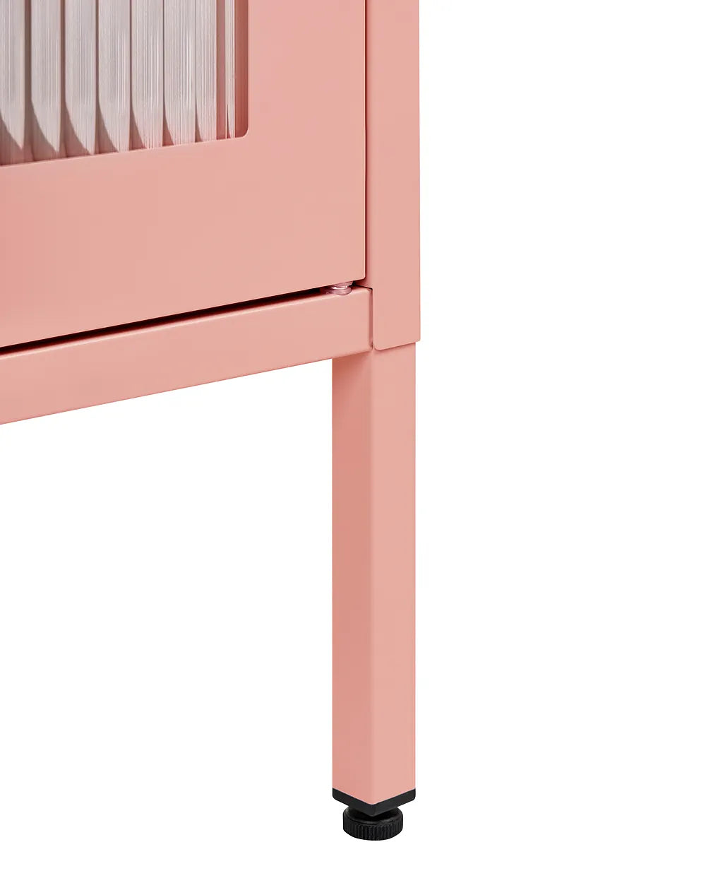 Glass Display Cabinet 90 cm Metal Peach Pink Danaysha
