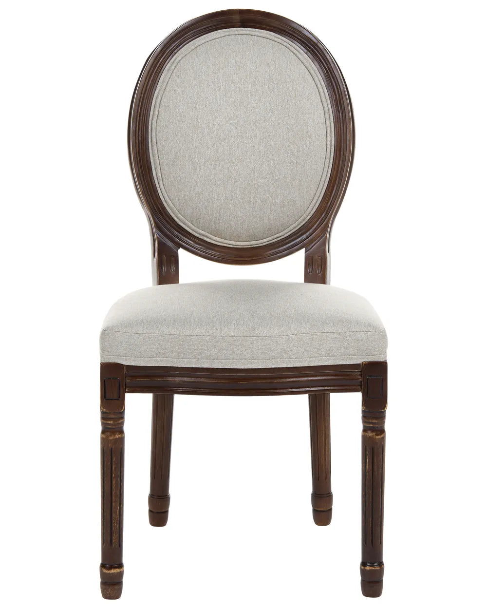 Set of 2 Chairs Fabric Dark Brown/ Beige Soren