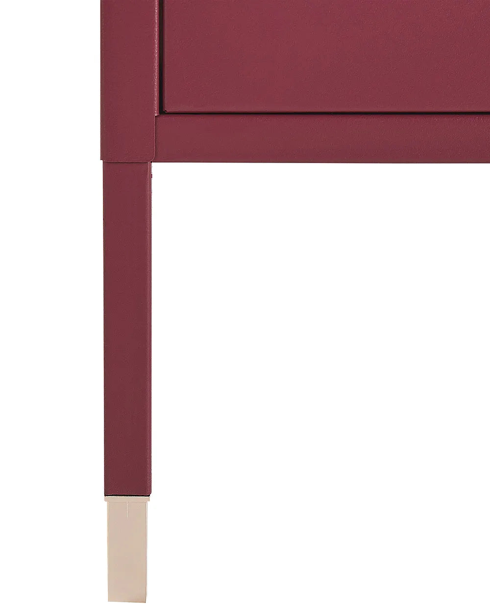 Bedside Table Metal Dark Red Lakitia