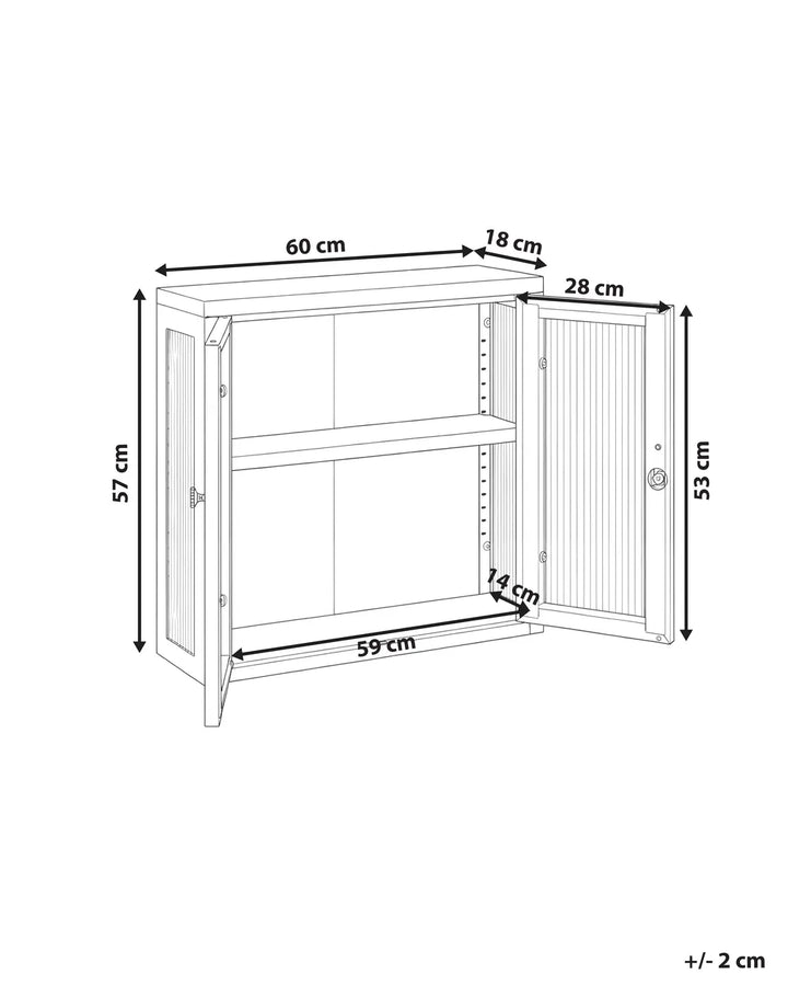 Wall Cabinet 60 cm Metal Beige Danaysha