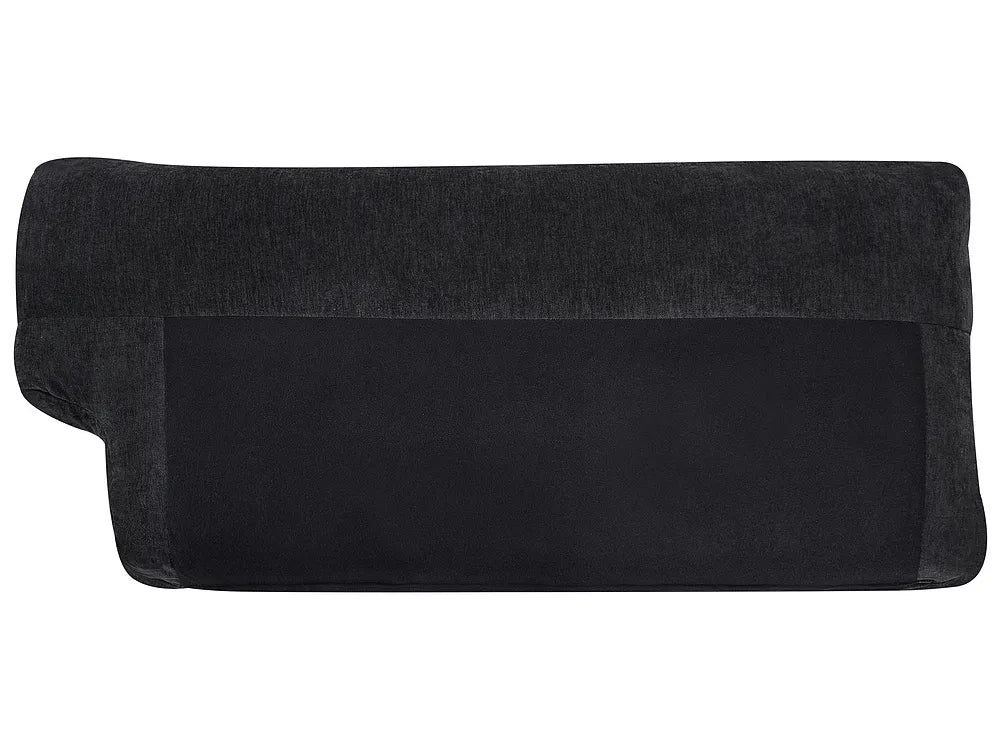 Sofa 3 Seater Chenille Black Clarice