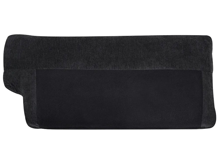 Sofa 3 Seater Chenille Black Clarice