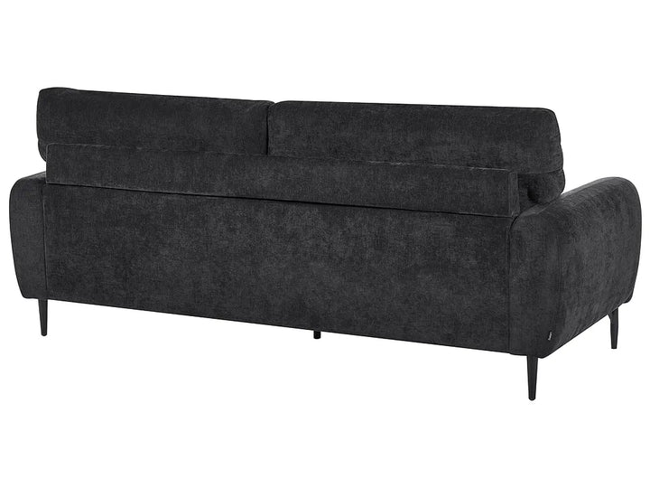 Sofa 3 Seater Chenille Black Clarice