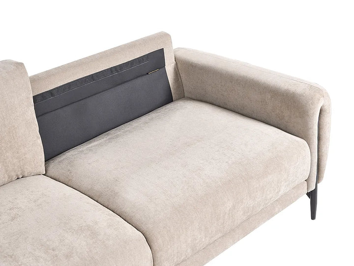 Sofa 3 Seater Chenille Beige Clarice