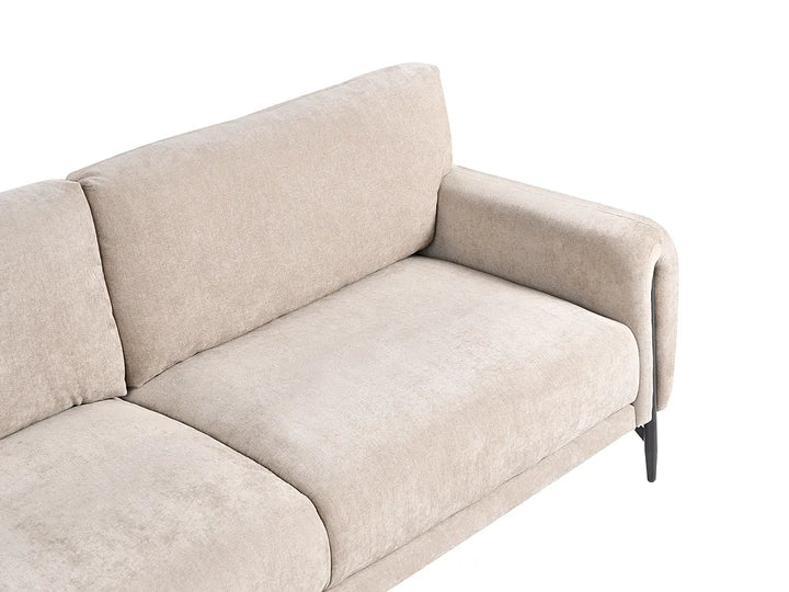 Sofa 3 Seater Chenille Beige Clarice