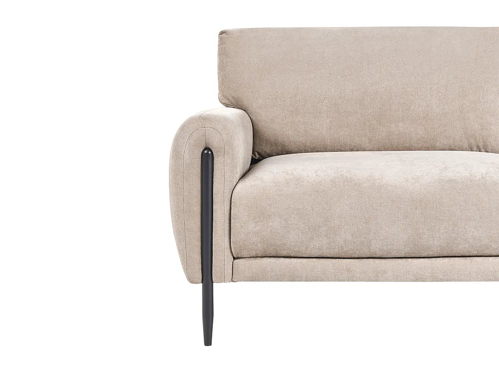 Sofa 3 Seater Chenille Beige Clarice