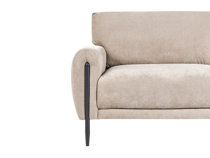 Sofa 3 Seater Chenille Beige Clarice