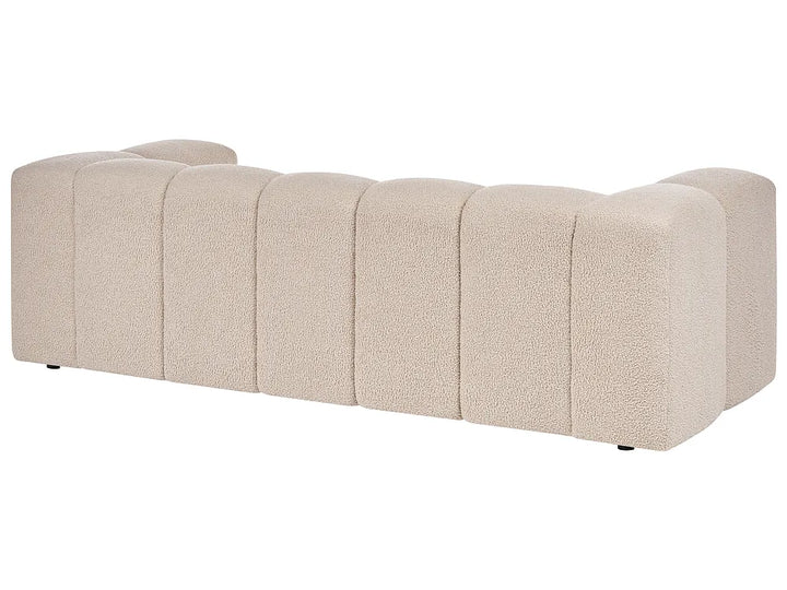 Living Room Set 5 Seater Boucle Beige Rochdale