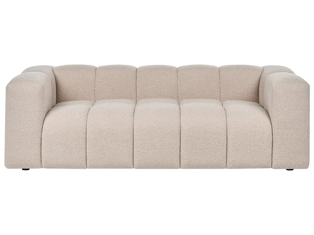 Living Room Set 5 Seater Boucle Beige Rochdale