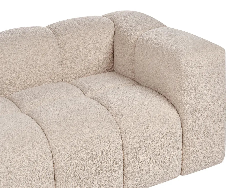 Living Room Set 5 Seater Boucle Beige Rochdale