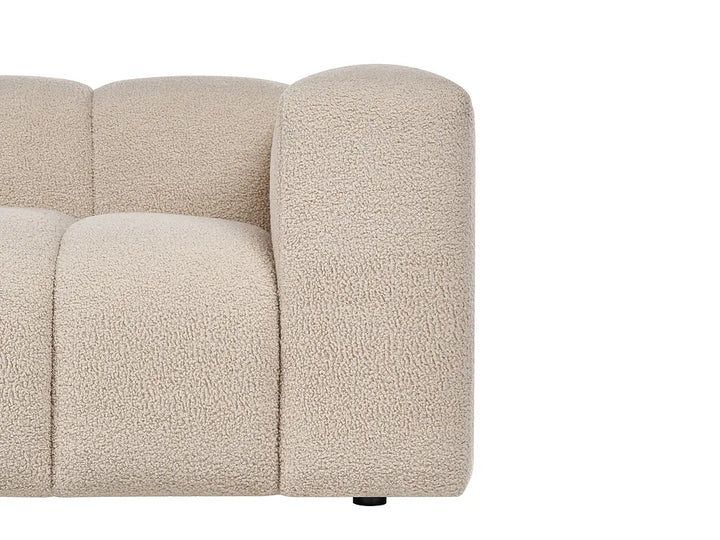 Living Room Set 5 Seater Boucle Beige Rochdale