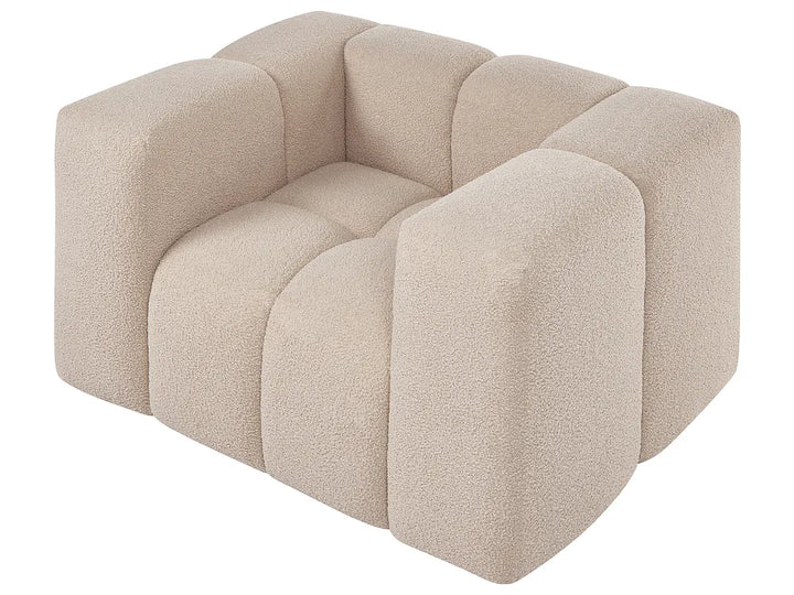 Living Room Set 5 Seater Boucle Beige Rochdale
