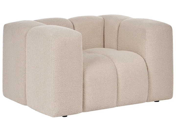 Living Room Set 5 Seater Boucle Beige Rochdale