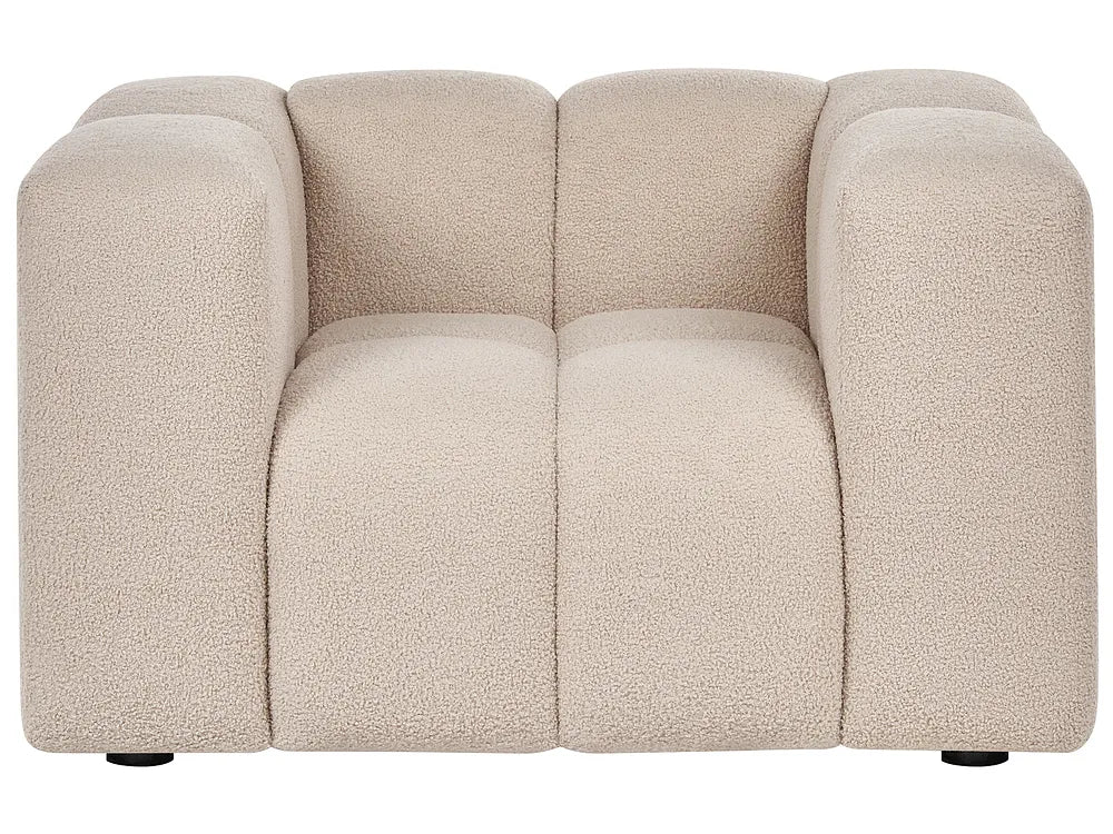 Living Room Set 5 Seater Boucle Beige Rochdale
