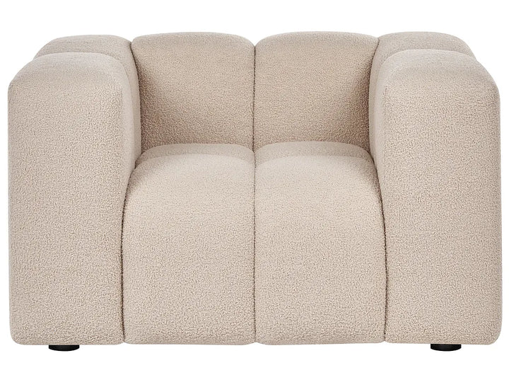 Living Room Set 5 Seater Boucle Beige Rochdale