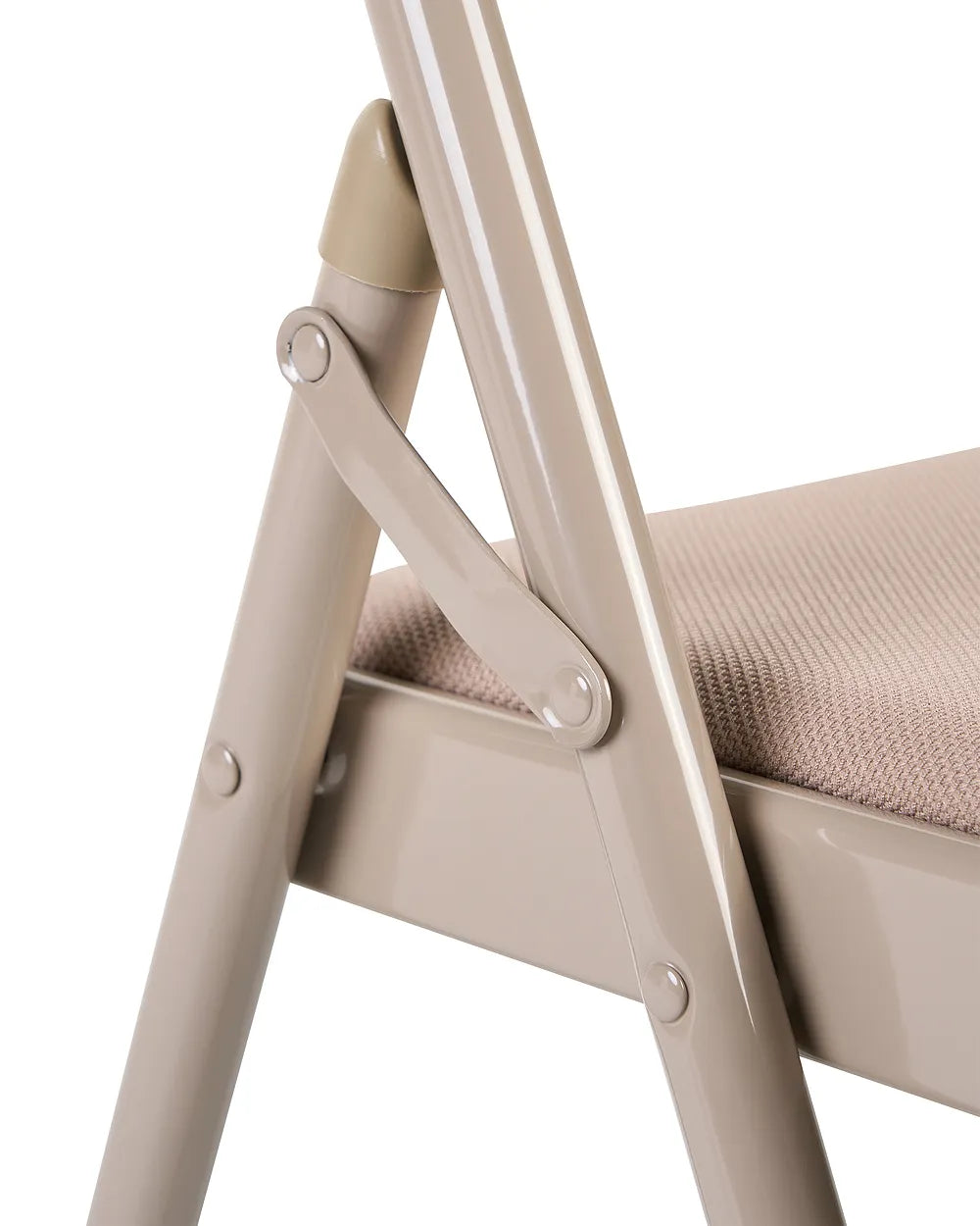 Set of 4 Folding Chairs Metal Beige Blankumsee