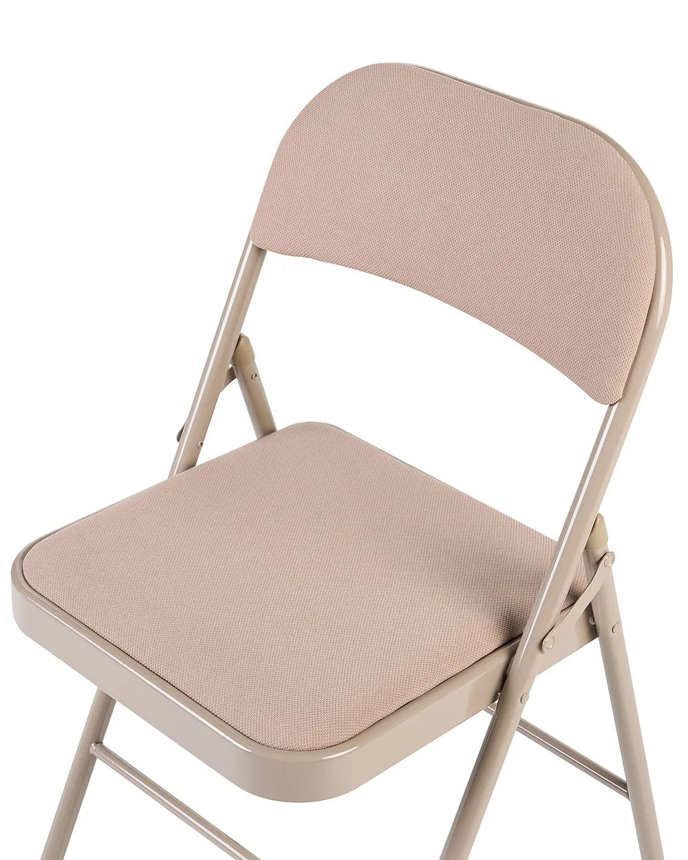 Set of 4 Folding Chairs Metal Beige Blankumsee