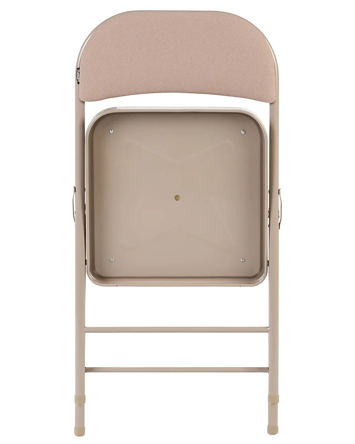 Set of 4 Folding Chairs Metal Beige Blankumsee