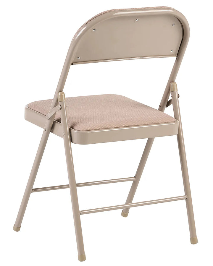 Set of 4 Folding Chairs Metal Beige Blankumsee