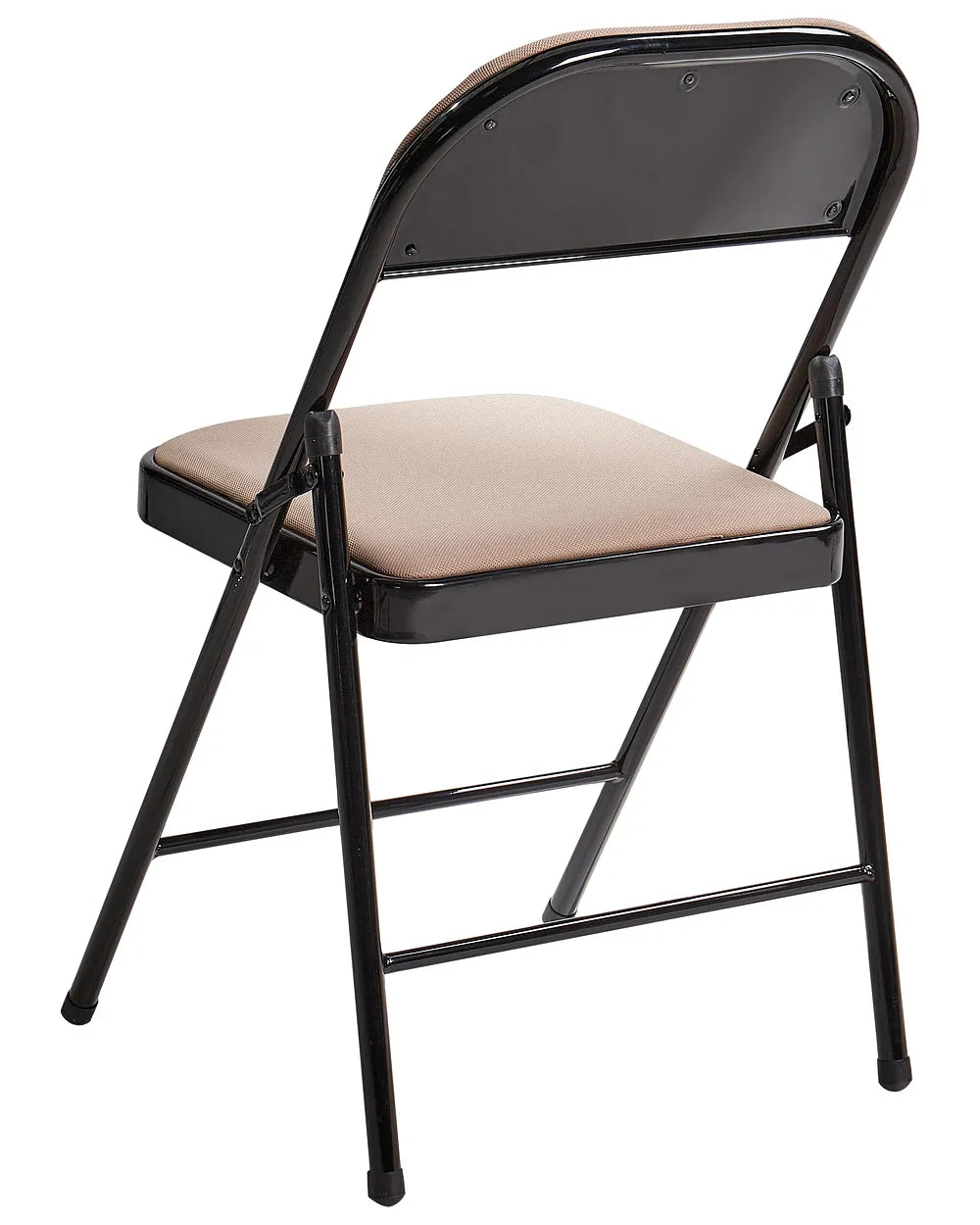 Set of 4 Folding Chairs Metal Beige/ Black Blankumsee