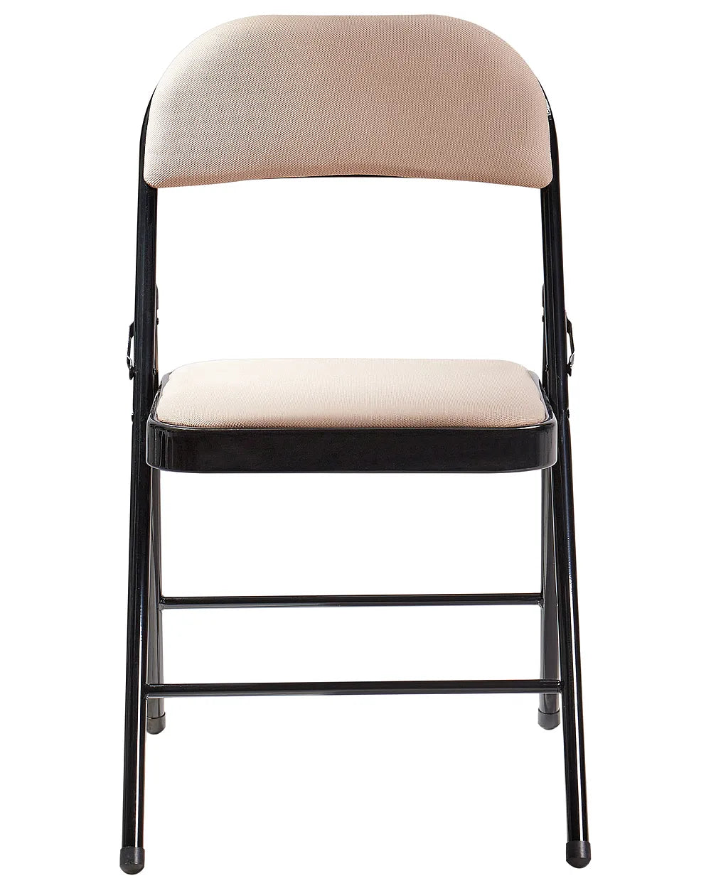 Set of 4 Folding Chairs Metal Beige/ Black Blankumsee