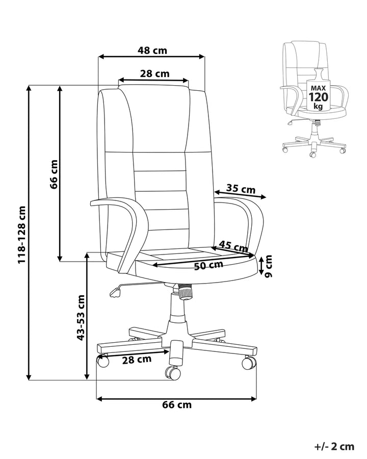 Massage Chair with Heating Leather Dark Brown Chemika