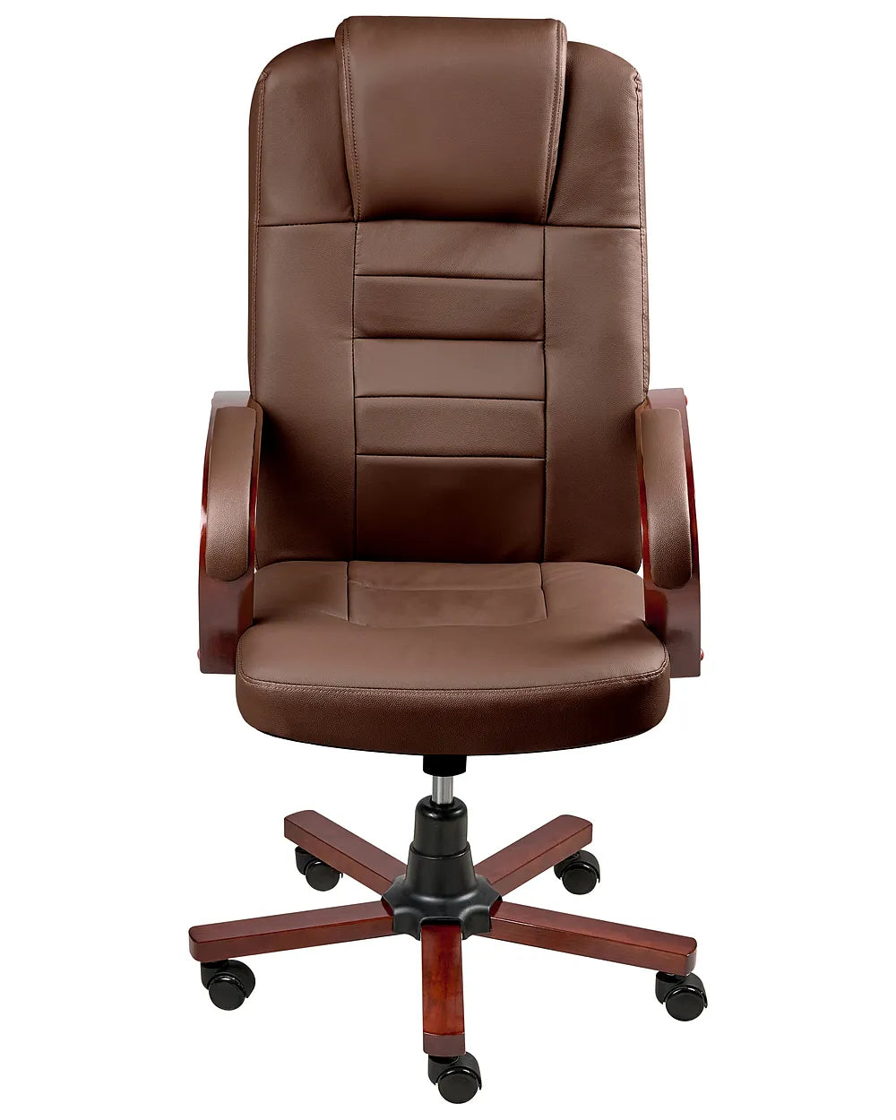 Massage Chair with Heating Leather Dark Brown Chemika