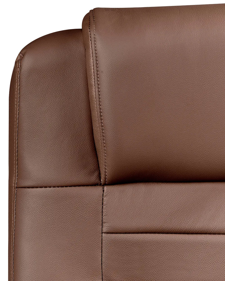 Massage Chair with Heating Leather Dark Brown Chemika