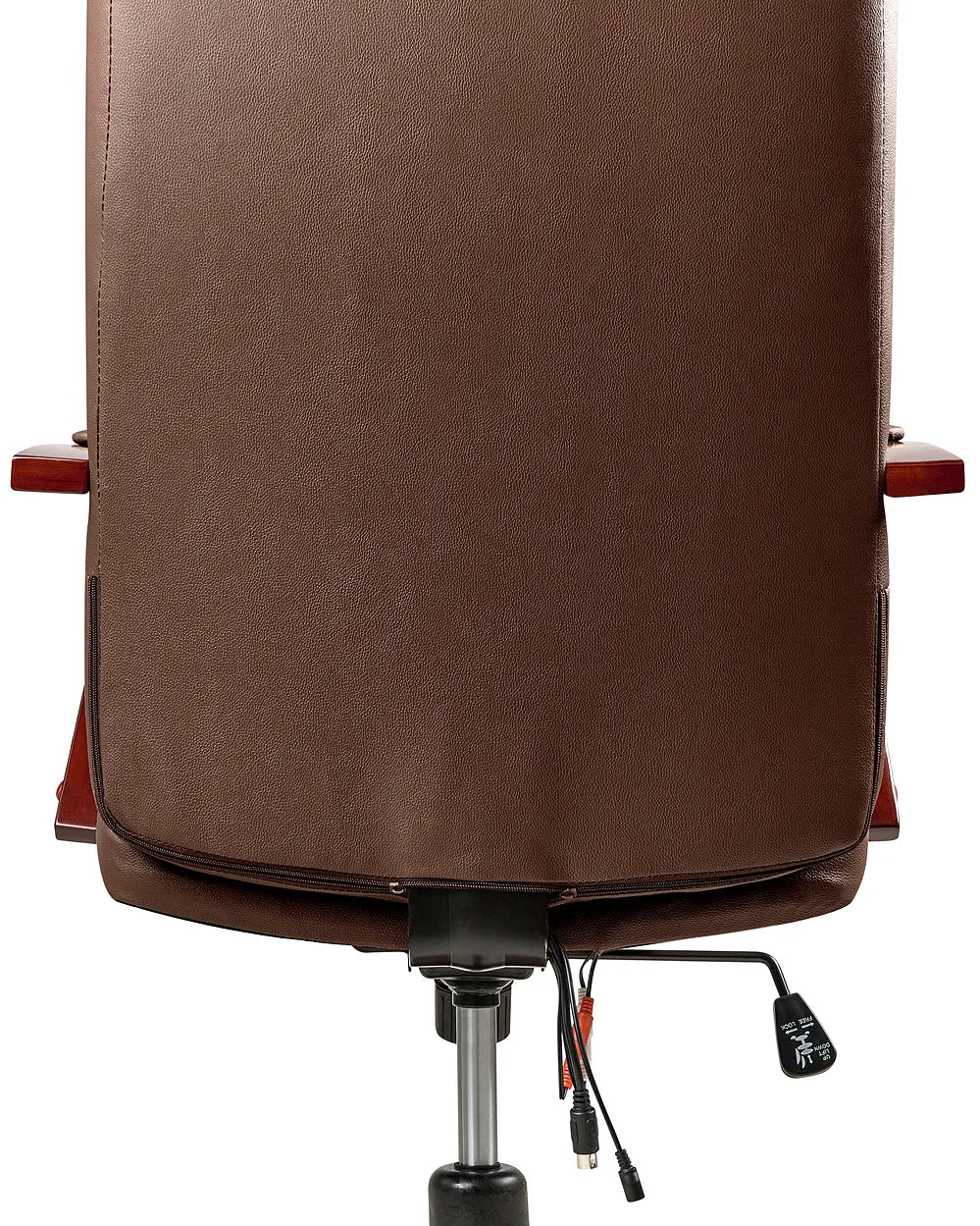 Massage Chair with Heating Leather Dark Brown Chemika
