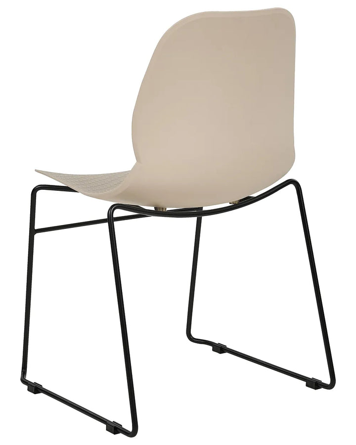Set of 4 Conference Chairs Beige Reeves