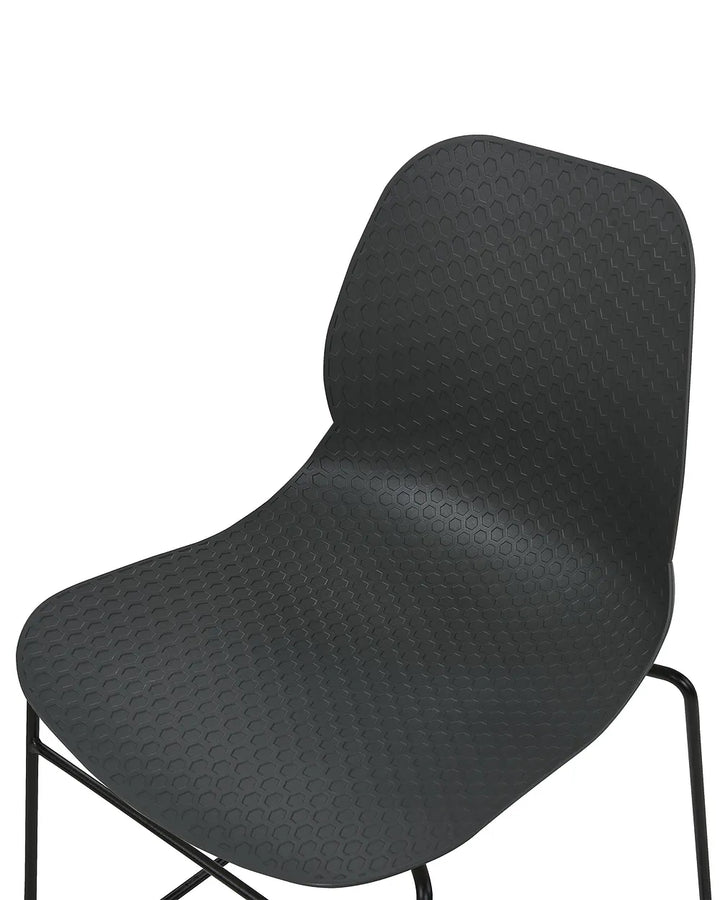 Set of 4 Conference Chairs Dark Grey Reeves