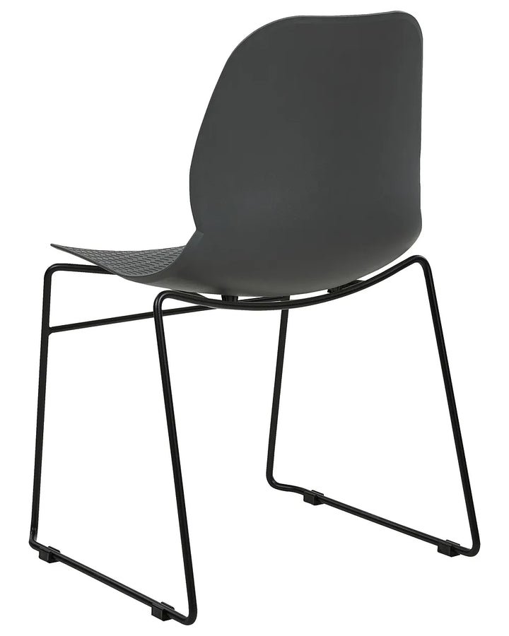 Set of 4 Conference Chairs Dark Grey Reeves