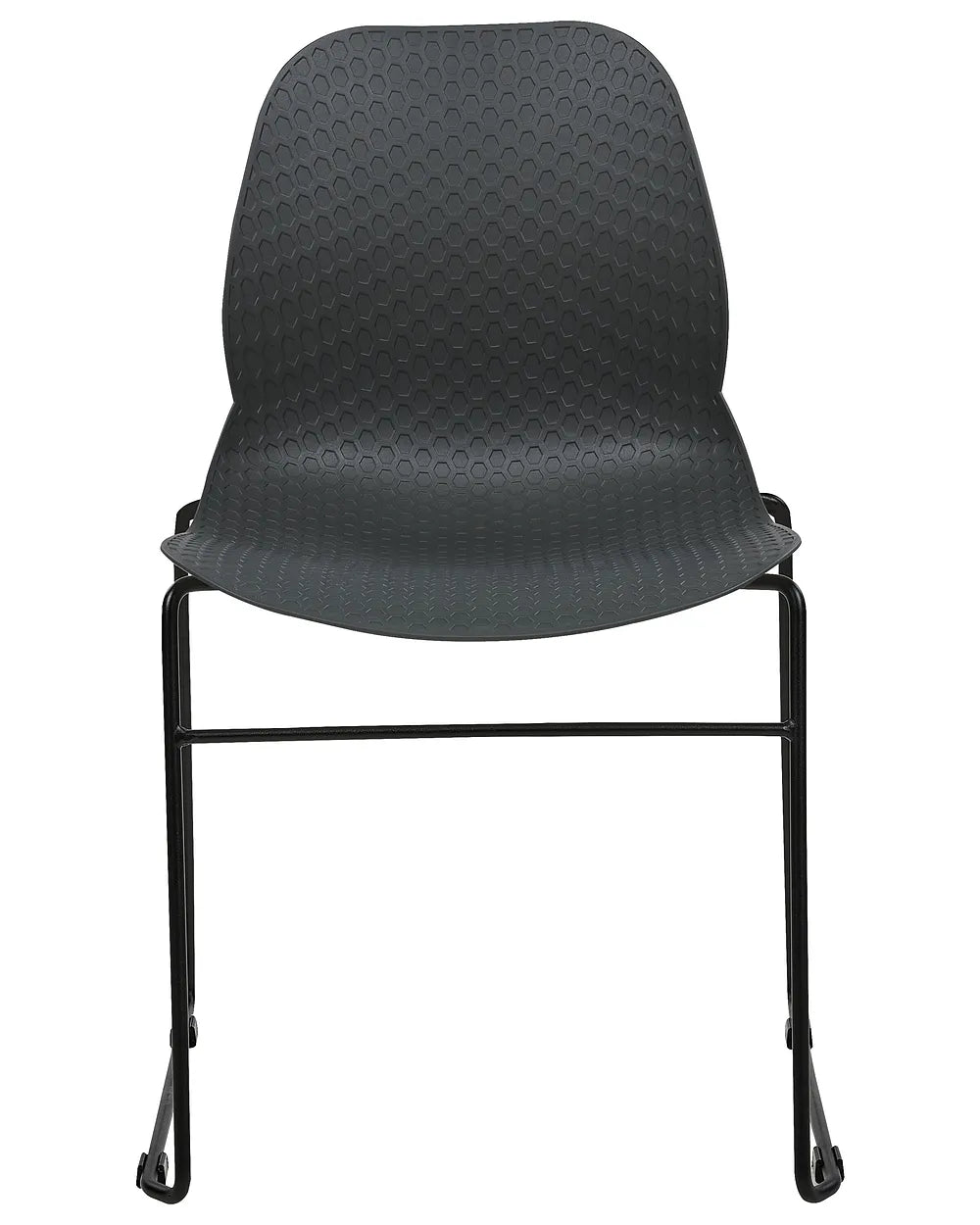 Set of 4 Conference Chairs Dark Grey Reeves