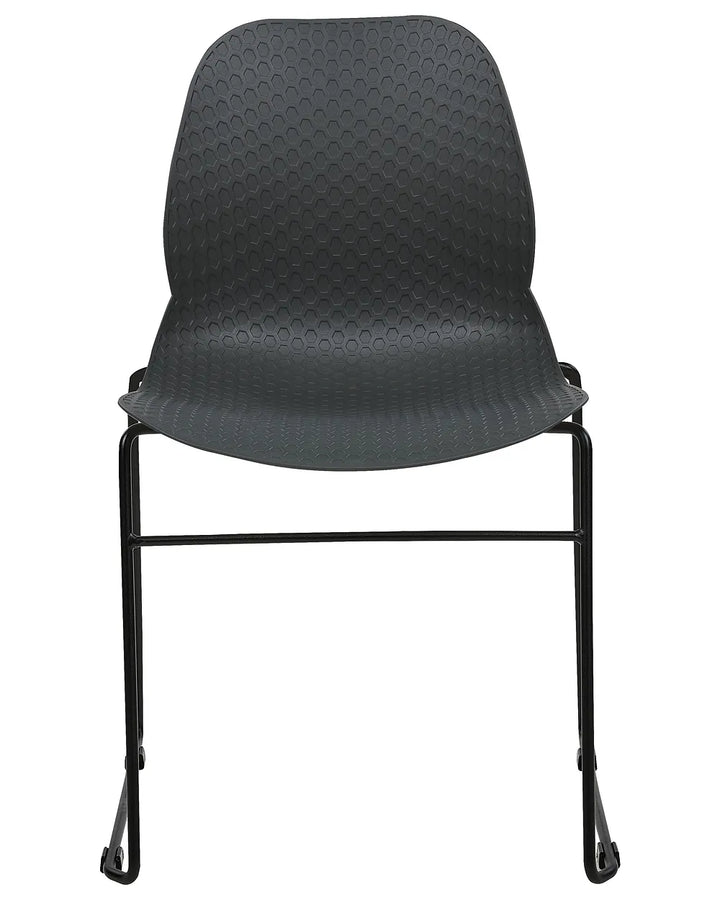Set of 4 Conference Chairs Dark Grey Reeves