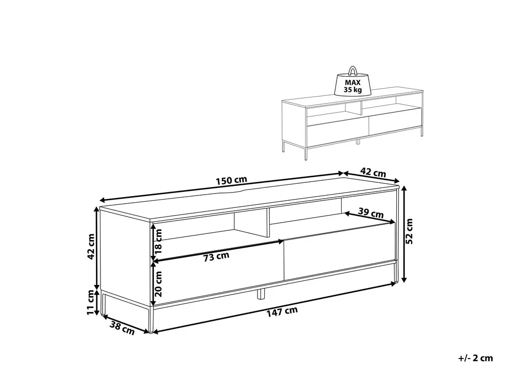 TV Stand White Shanieka