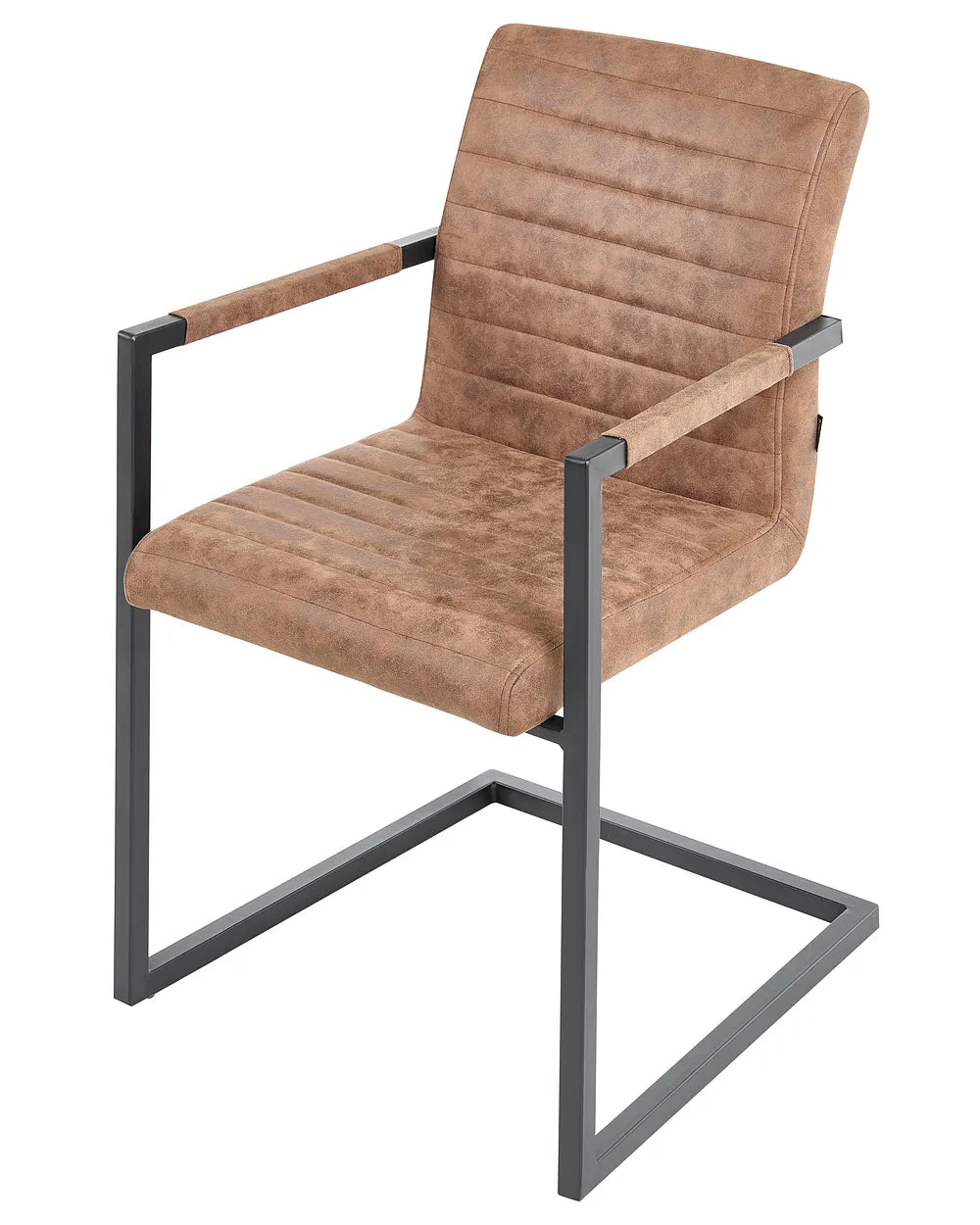 Set of 2 Conference Chairs Faux Leather Brown Jen